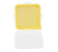 ANKROYU Sandwiches Storage Box Portable Secure Locking Lunch Box for Picnic Work Office Outing Travel PP Silicone 156g (Giallo)