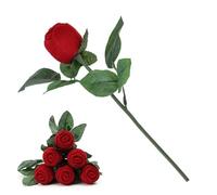 ANKROYU Scatola per anelli a forma di rosa Elegante per gioielli proposta romantica protettiva durevole per anello di fidanzamento di nozze Regalo di San Rosso 4 cm