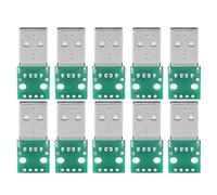 ANKROYU Scheda Adattatore da USB a DIP da 10 Pezzi, Scheda Convertitore da USB Tipo a Spina Maschio a DIP Adattatore Passo 4 Pin 2,54 Mm Per Alimentatore USB Fai da Te