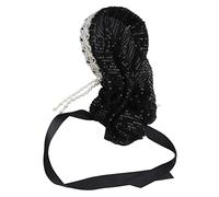 ANKROYU Sciarpa Hijab Musulmano per Donna Elegante Elastico Leggero Traspirante Fiocco con Strass Fascia per Capelli Adatta per l'uso quotidiano Lavoro Eventi formali Poliestere Pi (Nera)