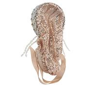 ANKROYU Sciarpa Hijab Musulmano per Donna Elegante Elastico Leggero Traspirante Fiocco con Strass Fascia per Capelli Adatta per l'uso quotidiano Lavoro Eventi formali Poliestere Pi (Champagne)