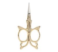 ANKROYU Scissori taili in acciaio inossidabile antichi oro a forcisi a farfalla retrò premium lama affilata per cucire ricami fai -da -te durevoli 92 mm 37g (D'oro)