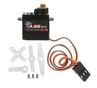 ANKROYU Servo digitale RC 4.3G con ingranaggi in metallo, motore coreless, mini servo ad alta coppia con bracci multipli per auto, aerei ed elicotteri RC in scala 1/24, nero, 20.2x
