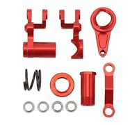 ANKROYU Servo Servo Saver Alluminio in lega di alluminio Kit di gruppo sterzo RC Kit stabile Cuscinetti a sfera di funzionamento liscio per Slash 1/10 Accessori per auto RC Parti (Rosso)