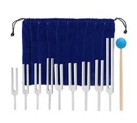 ANKROYU Set 9 Diapason - Frequenze 174-963 Hz, Strumenti per Terapia Sonora, Perfetti per Accordare e per Chakra Cuore, Ideali Come Set di Diapason Professionale