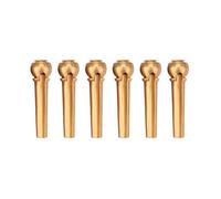 ANKROYU Set da 6 pezzi Perni per ponte in ottone per chitarra per chitarre folk acustiche Parti di ricambio Miglioramento del tono di colore oro o nero Costruzione in ottone durevo (Tempo atmosferico)