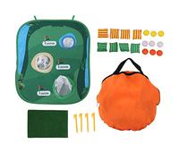 ANKROYU Set da allenamento per golf, tavola per sacchi di sabbia con cuscinetti per colpire, rete pieghevole per scheggiature, attrezzatura per esercitazioni indoor all'aperto per