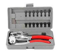 ANKROYU Set di 16 pinze professionali per perforatori, per lavori pesanti, in metallo, pelle, plastica, per operai edili, artigianato fai-da-te, kit perforatore regolabile multifun