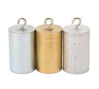 ANKROYU Set di 3 blocchi di densità in metallo ad alta precisione, cilindri in rame, ferro e alluminio, per esperimenti di laboratorio di fisica, kit di indagine sulla densità dell