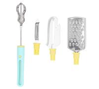 ANKROYU Set di 4 gadget da in acciaio inossidabile premium, frullino per le uova multifunzionale, grattugia, coltello da scavo, pelapatate combinato per cucinare, preparare verdur