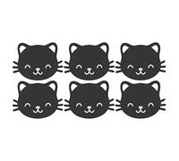 ANKROYU Set di 6 sottobicchieri per animali a forma di gatto divertente, sottobicchieri per bevande in metallo, protezioni da tavolo, per cucina, soggiorno, ufficio (Stile gatto)