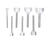 ANKROYU Set di 7 punzoni per pelle, strumento semicircolare, design ergonomico, taglierina per cinturino in pelle in acciaio di grado professionale, per cinture, portafogli, porta