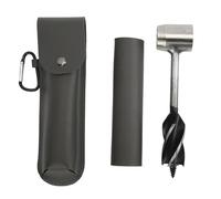 ANKROYU Set di chiavi a coclea manuali in acciaio inossidabile Punta da trapano manuale multifunzionale per legno con custodia per appassionati di attività all'aperto Artigiani e s (Borsa e fondina