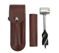 ANKROYU Set di chiavi a coclea manuali in acciaio inossidabile Punta da trapano manuale multifunzionale per legno con custodia per appassionati di attività all'aperto Artigiani e s (Borsa e fondina