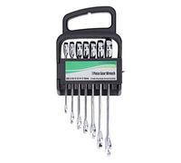 ANKROYU Set di chiavi a cricchetto a testa fissa 7 pezzi Kit di chiavi combinate in acciaio al cromo vanadio di grado professionale con finitura a specchio per riparazioni automobi