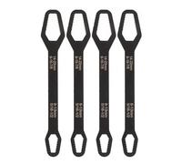 ANKROYU Set di chiavi autoserranti 4 pezzi per impieghi gravosi 60HRC in acciaio a doppia testa chiave universale da 8 mm a 22 mm gamma strumento professionale per meccanici operai (Nero)