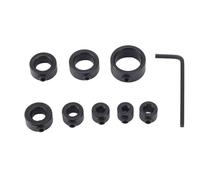 ANKROYU Set di collari di arresto profondità punta da trapano professionale 8 misure Anelli limite di foratura di precisione in acciaio al carbonio per la lavorazione del legno Lav