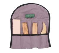 ANKROYU Set di coltelli professionali per intagliare il legno, 3 pezzi, in acciaio ad alto tenore di carbonio, con pelle per affilare e pasta lucidante, per intagli geometrici e pr