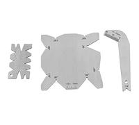 ANKROYU Set di misuratori angolari per punte da trapano in acciaio inossidabile da 3 pezzi Strumento di misurazione dell'angolo ad alta precisione per l'affilatura e l'ispezione pr