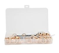 ANKROYU Set di occhielli passacavo in ottone resistente 50 pezzi con 3 strumenti per cucire borse e accessori per abbigliamento Kit passacavi in metallo resistente 12 mm