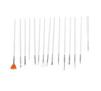 ANKROYU Set di pennelli professionali per nail art 15 pezzi Premium Nylon Capelli Nail Design Pittura Disegno Liner Pennelli Kit per Salone di casa Manicure fai da te Durevole (Set pennelli per