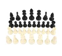 ANKROYU Set di pezzi degli scacchi internazionali in plastica Gioco educativo intellettuale per e adulti Pezzi degli scacchi durevoli con doppie regine Altezza 75 mm Regalo per le