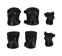 ANKROYU Set di Protezioni Per Adulti da 6 Pezzi, Ginocchiere in Plastica di Nylon di Grandi Dimensioni, Gomitiere E Paramani, Equipaggiamento Protettivo Sportivo Per Pattinaggio a Rotelle, Sci