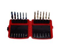 ANKROYU Set di punte da trapano combinate in acciaio ad alta velocità da 12 pezzi Set di punte per trapano metriche imperiali Ti blu placcato codolo esagonale per la lavorazione de