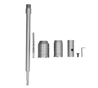 ANKROYU Set di punte da trapano per muro di cemento, seghe a tazza, manico rotondo da 30 mm, 40 mm, 50 mm, con gambo da 350 mm, per pareti cave in schiuma di mattoni, installazione