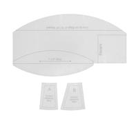 ANKROYU Set di righelli di cucitura set trasparente Strumento di misurazione del tessuto del righello trapano acrilico per artigianato che disegna la sartoria con stampa chiara 3 p