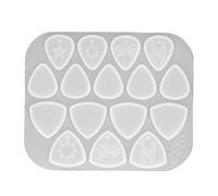 ANKROYU Set di stampi in silicone professionale per plettri per chitarra fai-da-te, riutilizzabili, flessibili, a forma di triangolo, per artisti, musicisti e amanti dell'artigiana