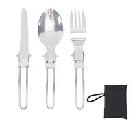 ANKROYU Set di stoviglie da viaggio set di posate in acciaio inossidabile portatili colpibili per la cena del giardino vita quotidiana