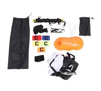 ANKROYU Set Professionale per Allenamento velocità, scaletta per agilità, con Coni, Ombrello da Corsa, Attrezzatura da Calcio per Atleti, Adolescenti e Adulti, in Nylon Resistente,