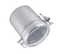 ANKROYU Sigillatura del Contenitore del caffè, Contenitore del caffè in Acciaio Inossidabile Barattolo di Conservazione Sottovuoto Contenitore per Alimenti con Coperchio Trasparente (L)