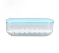 ANKROYU Silicone Ice Cube Mold BPA Square Ice Tray with Lid Press Plate Easy Release 24 Ice Cubes for Whiskey Cocktails Juices Home Bar Kitchen ABS PP PET Material 28x12.5x9cm (Blu)