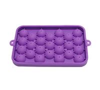 ANKROYU Silicone Ice Cube Tray Round Ice Sphere Maker 25 Grid Mini Ball Mold with Lid BPA Food Grade Easy Release for Cocktails Coffee Whiskey Home Bar Party Use Durable Quick ze (Viola)