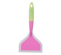ANKROYU Spatola da in silicone Utensile da a bocca larga Spatola per pancake antiaderente per la casalinga Design bicolore trasparente Manico ergonomico 10 pollici (Testa di pala viola)