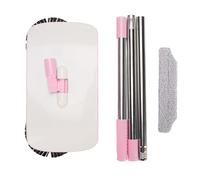 ANKROYU Spazzatrice per Pavimenti 2 in 1 a Spinta Manuale in Acciaio Inossidabile con Rotazione di 180 Gradi per Pavimenti duri per Piastrelle di Marmo in Legno (Rosa)