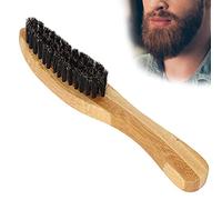 ANKROYU Spazzola Per Lo Styling della Barba, Spazzola Per Barba a Forte Tenacità, Design Curvo Ergonomico Portatile Per Barba E Baffi, Setola di Cinghiale Naturale Per Modellare E Governare