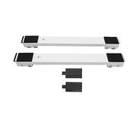 ANKROYU Staffa a rulli mobili Arritazione per mobili pesanti Apparecchio Moving Wheels per la lavatrice del frigorifero lavastoviglie Materiale in ferro 2 set 45 x 5 x 4 cm (Bianco)