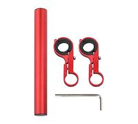 ANKROYU Staffa di estensione per manubrio per bicicletta in lega di alluminio multifunzione tubo frontale a forcella supporto per mountain road bici accessori da 22mm a 33mm diamet (Red Polo esteso)