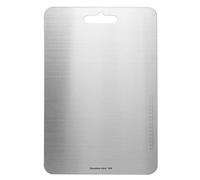 ANKROYU Stainless Steel Chopping Board Double Sided Non Slip Large Kitchen Cutting Board Heavy Duty Food Prep Board for Cooking Dishwasher Safe Durable 304 Stainless Steel (L 14,4 x 6,5 x 1.6in)