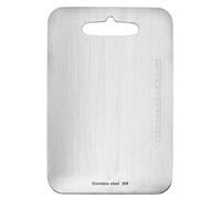 ANKROYU Stainless Steel Chopping Board Double Sided Non Slip Large Kitchen Cutting Board Heavy Duty Food Prep Board for Cooking Dishwasher Safe Durable 304 Stainless Steel (S 6,9 x 4.9 x 1.6in)