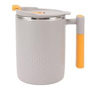 ANKROYU Stainless Steel Insulated Coffee Mug With Handle Elegant Design 450ml Capacity Proof Durable For Home Office School 304 Stainless Steel (Grigio chiaro)
