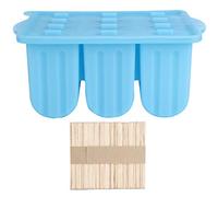 ANKROYU Stampo per gelato in silicone blu, 12 griglie, strumenti riutilizzabili per la produzione di gelato fai da te, con coperchio, per la di casa, bar, materiale in silicone, d