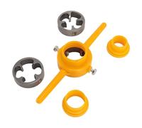 ANKROYU Strumento per filettare in PVC Kit idraulico premium per filiera per tubi in acciaio inossidabile ABS Set di matrici per rubinetti NPT con 3 matrici 1/2 3/4 1 pollice per a