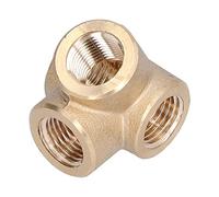 ANKROYU Taglie laterale a 4 vie T -ottone a spirale pesante filettatura a spirale a quattro vie per i sistemi idraulici e applicazioni industriali G1/4 raccordi per tubi neri 12 mm