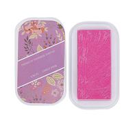 ANKROYU Tampone di inchiostro in metallo Colore Grande Fai da te Artigianale Timbro di gomma Programma Libro Tampone di inchiostro Sicuro Non di lunga durata per la creazione di (UM-2 rosa glitterata