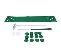 ANKROYU Tappetino da golf professionale per interni ed esterni, verde, con 12 coperture per fori, 2 palline e 1 putter per il gioco di allenamento in cortile, in casa e in ufficio.