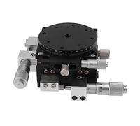 ANKROYU Tavolino di posizionamento lineare manuale XYR 3 assi Micrometro Piattaforma di sintonizzazione con cuscinetti regolabili Tavolo scorrevole Lega di alluminio durevole ad al